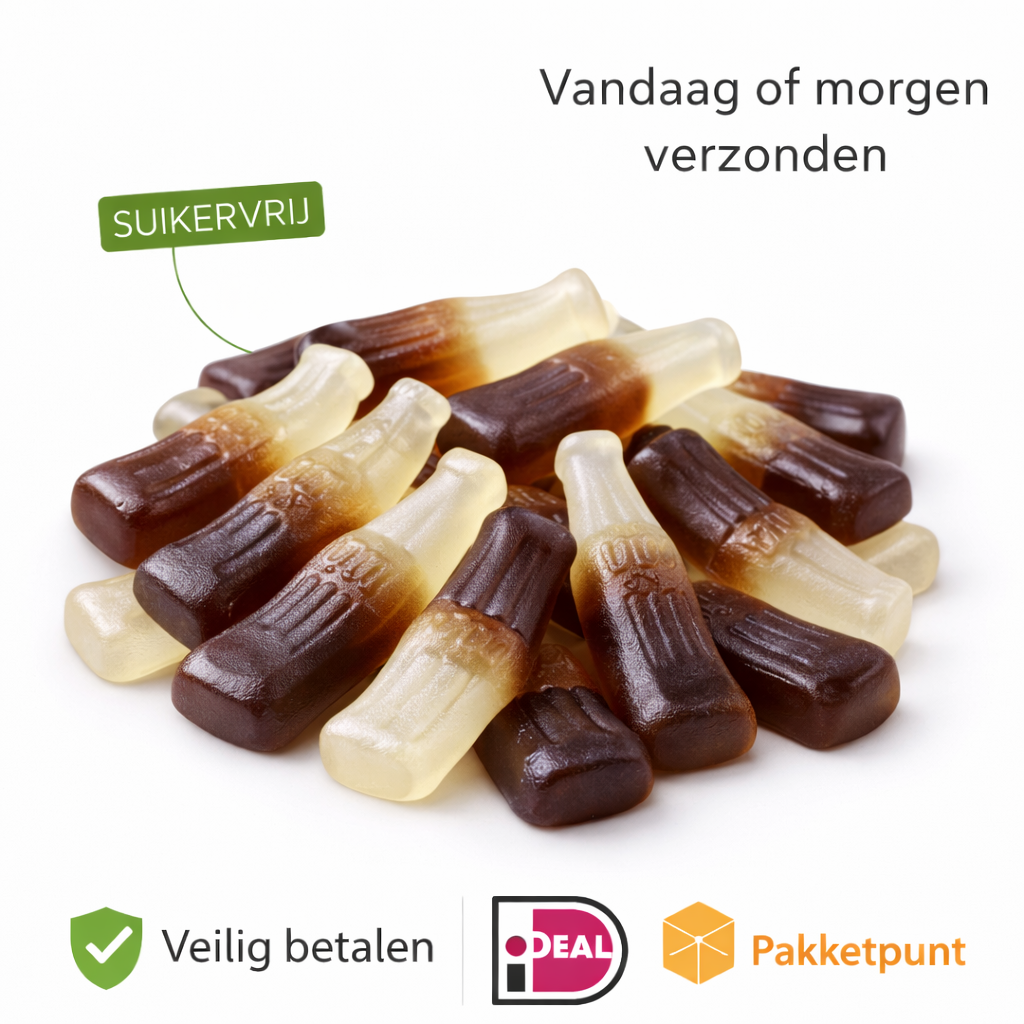 Suikervrije cola flesjes - Gelatinevrij 400 gram