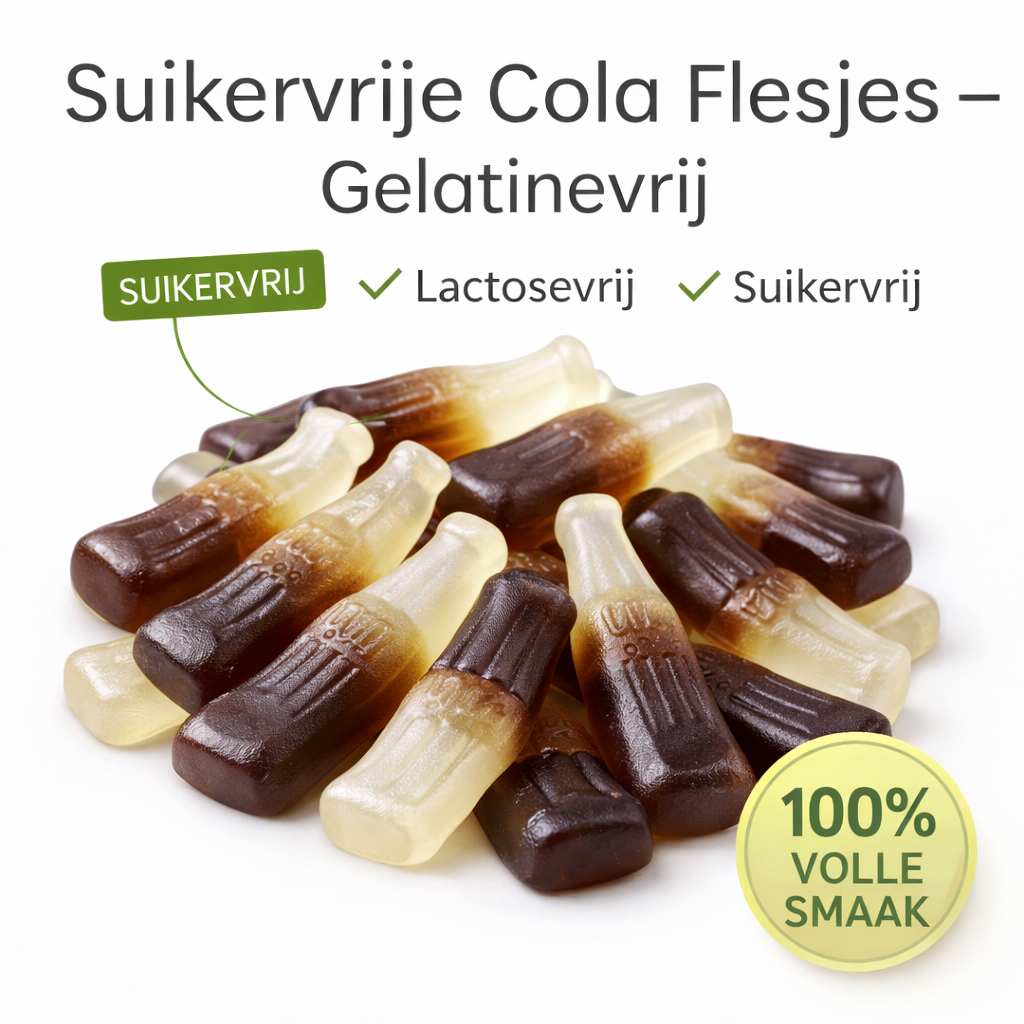 Suikervrije cola flesjes - Gelatinevrij 400 gram