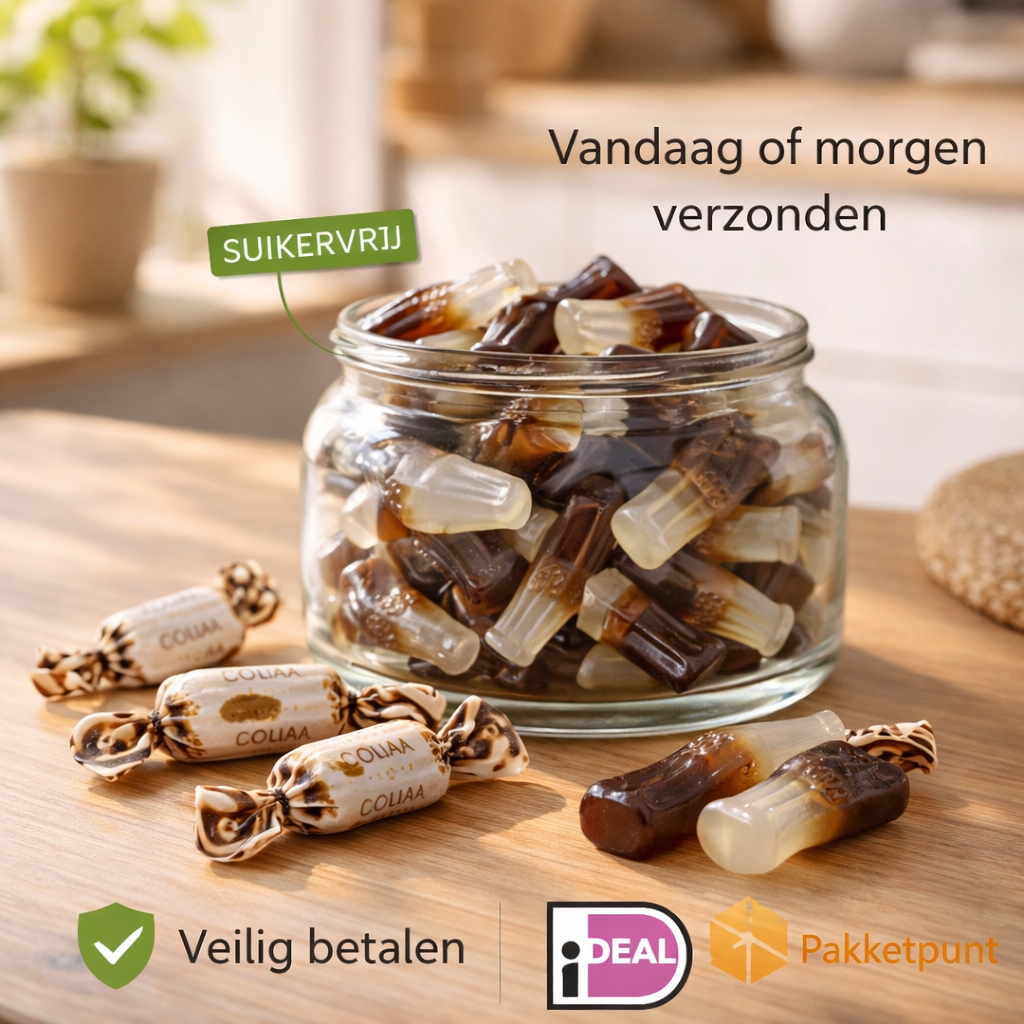 Suikervrije cola flesjes - Gelatinevrij 400 gram